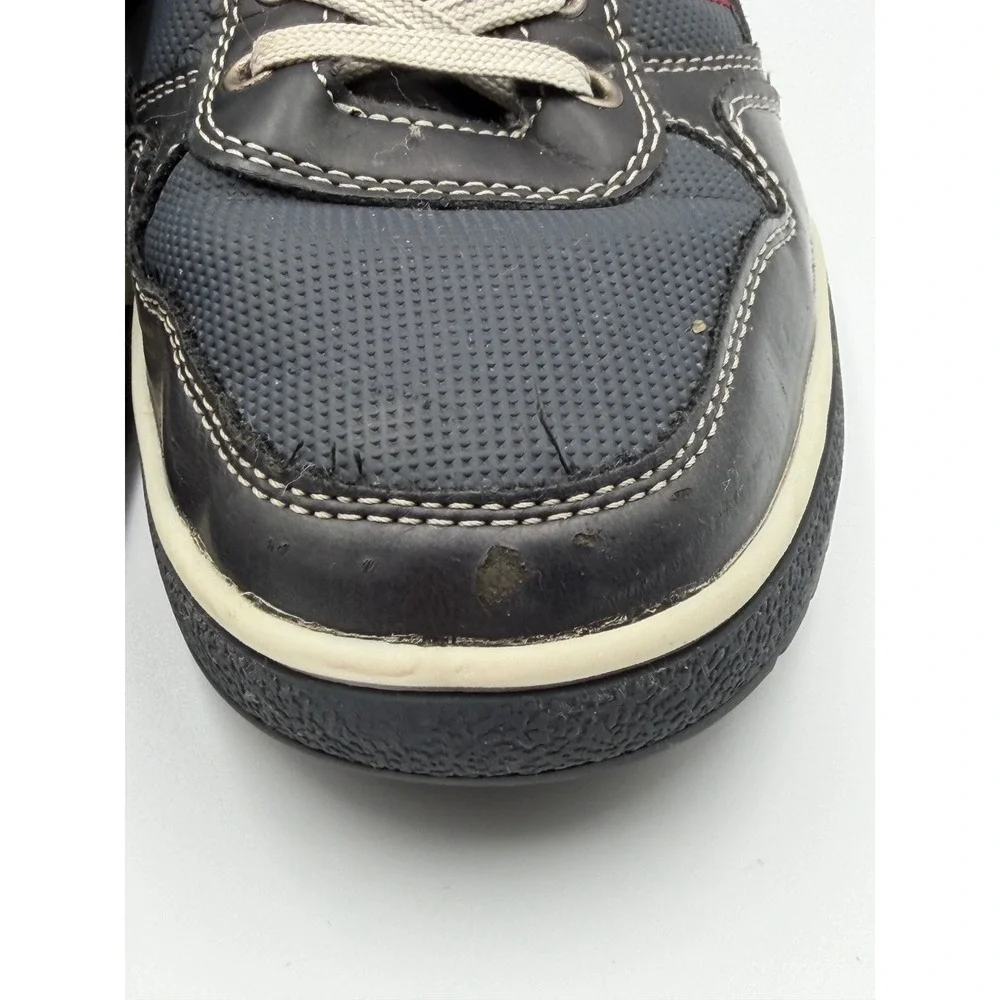 Arrigo Bello Mens Casual Sneakers Black Navy Low Top Lace Up Shoes Size 8